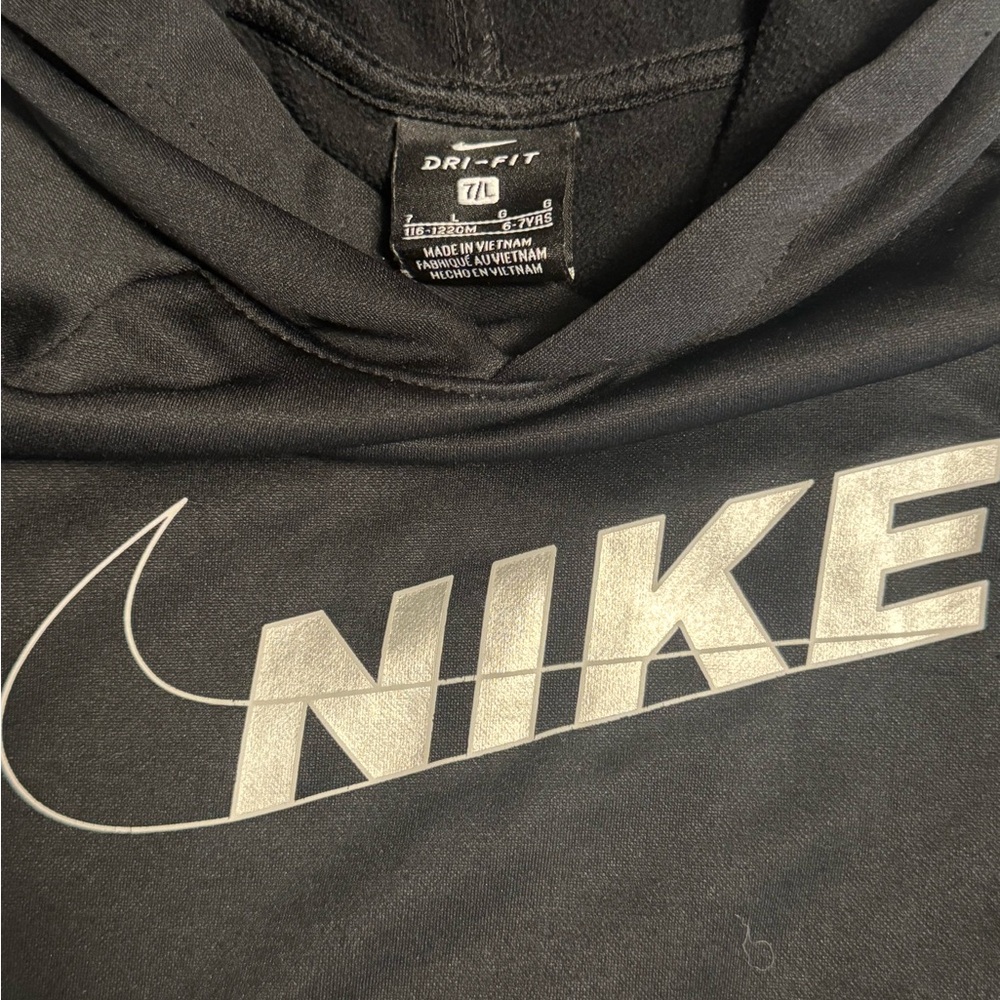 Nike Therma Little Kids (Boy's) Pullover Black Hoodie